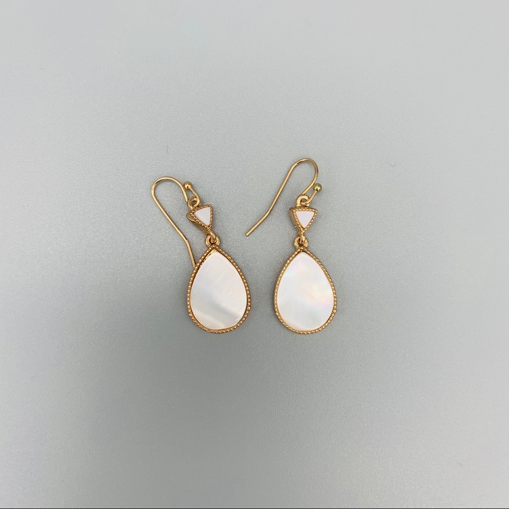 Pearl Finish Fish Hook Earrings